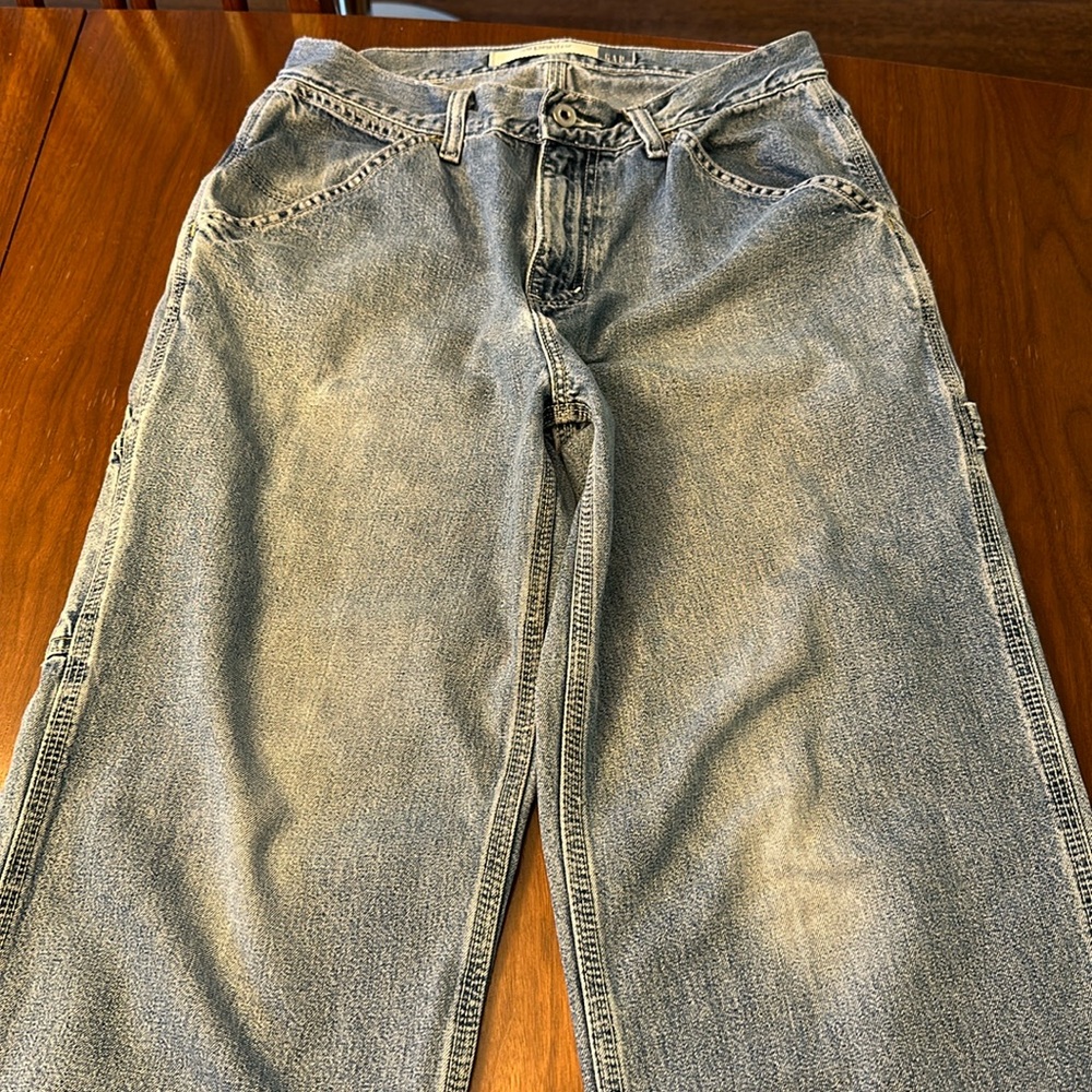Gap Carpenter Jeans Light wash Faded SZ 6 100% Cotton Very Broken In